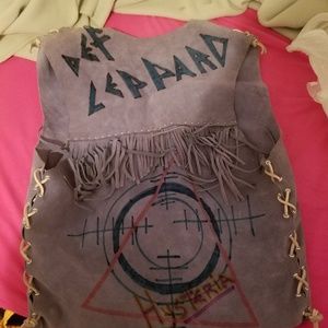 Def Leppard suede vest